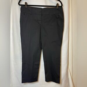 NWT Ann Taylor Black Cropped Length Modern Fit w/ Zip Pocket Pants Size 8P